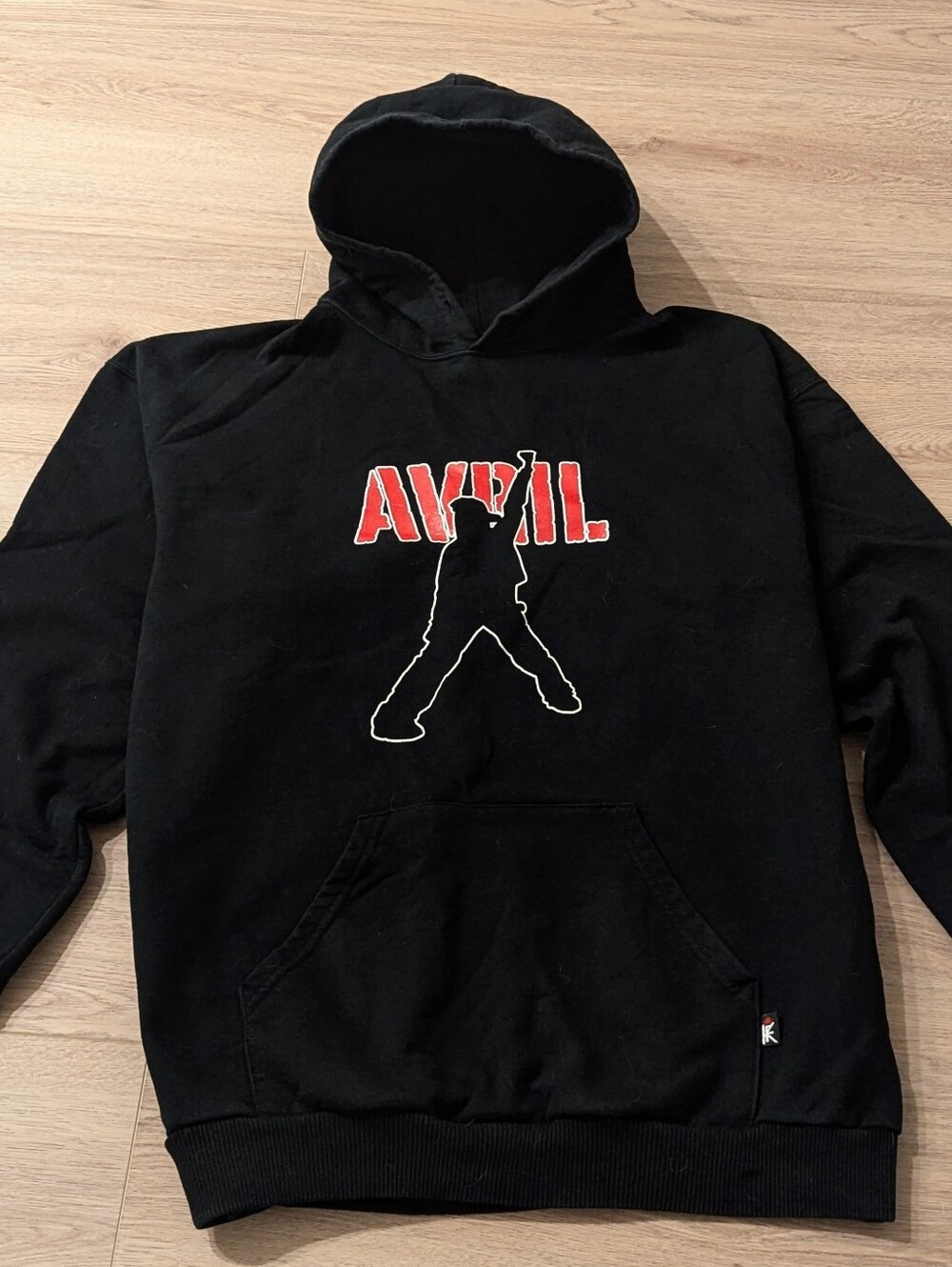 Vintage Avril Lavigne Black Hoodie Size Large King Fashions Made in Canada